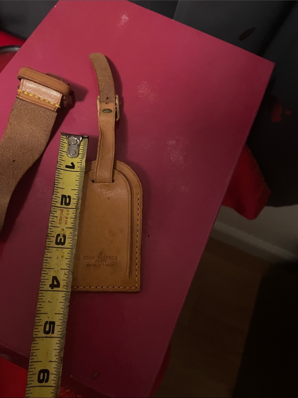 Louis Vuitton Tan Leather Luggage Tag and Strap - Picture 10 of 17